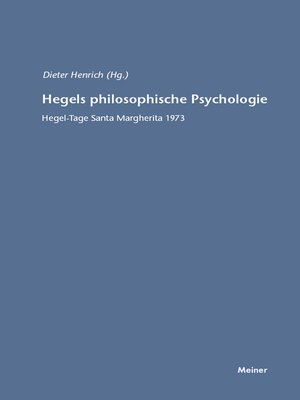 cover image of Hegels philosophische Psychologie